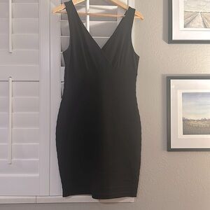 EXPRESS V-Neck Black Stretch Dress